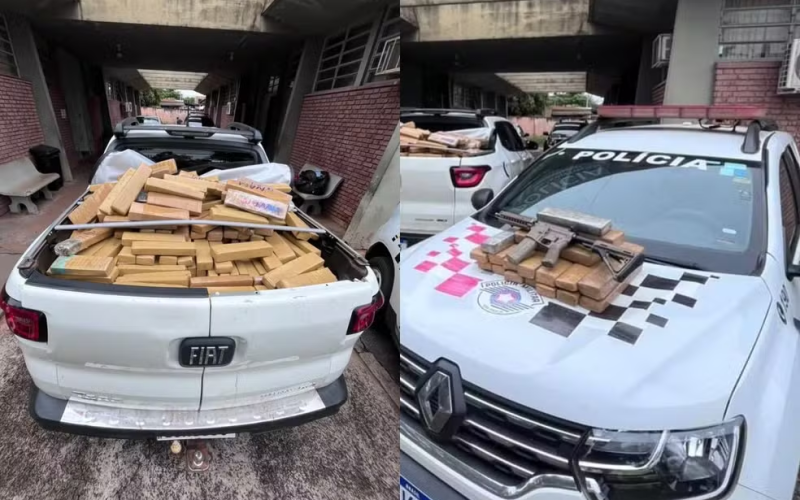 🚔 Motorista é preso com 641 kg de maconha e fuzil em Teodoro Sampaio