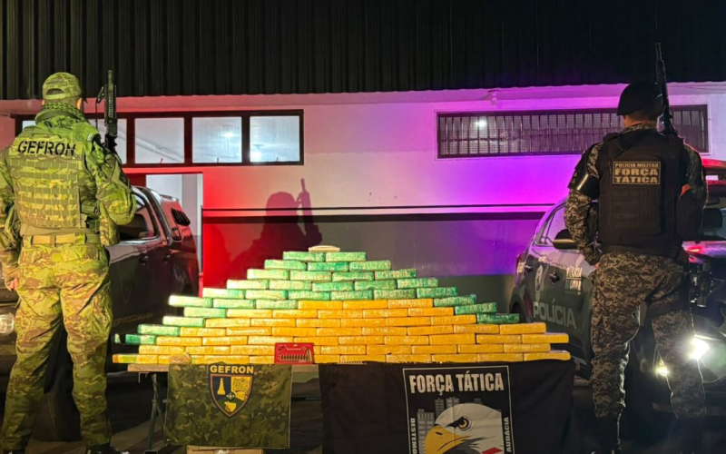 🚔 Gefron e Força Tática apreendem 80 tabletes de drogas avaliados em cerca de R$ 1,9 milhão em Várzea Grande