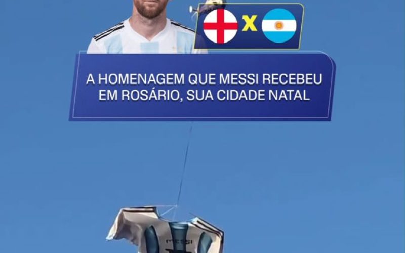 🇦🇷🐐 Rosário Celebra Lionel Messi com Mural Gigante e Homenagem Aérea Durante a Copa de 2026