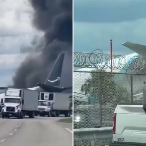 ✈️ Avião cargueiro da Amazon sai da pista em Miami e deixa cinco mortos
