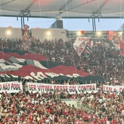 ⚽ Torcida do Flamengo protesta contra Lula, Congresso e STF e defende fim da escala 6×1