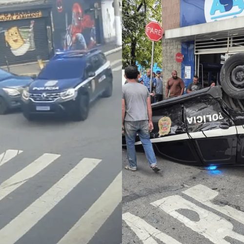 🚓 Viatura da Polícia Civil Capota Após Colisão com Carro na Zona Norte de São Paulo