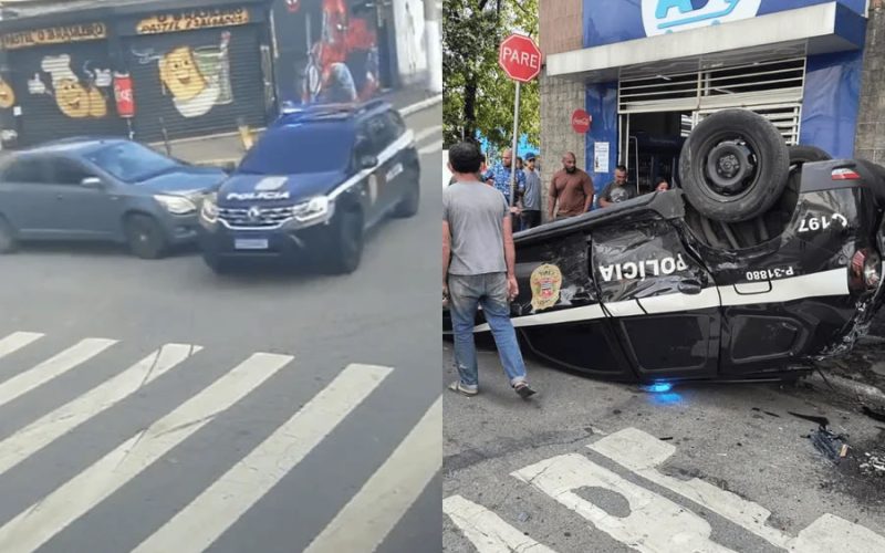 🚓 Viatura da Polícia Civil Capota Após Colisão com Carro na Zona Norte de São Paulo