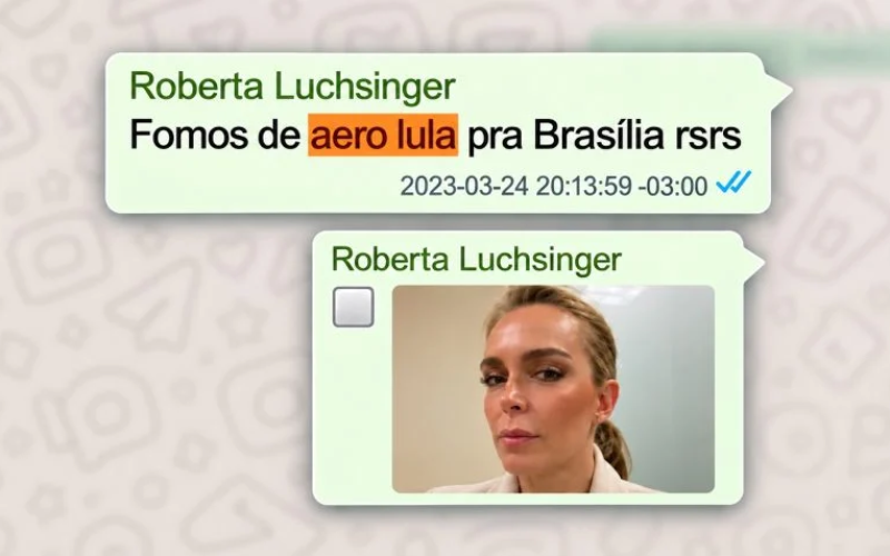 ✈️🏛️ MENSAGENS MOSTRAM LOBISTA ROBERTA LUCHSINGER DIZENDO QUE VIAJAVA DE FAB E FREQUENTAVA O PLANALTO