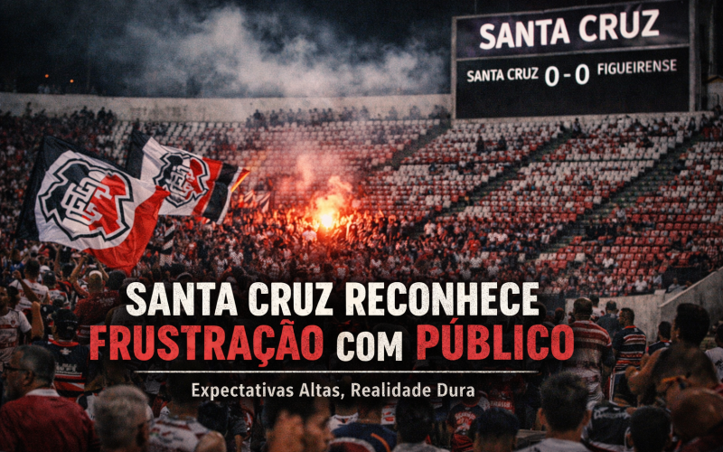 Santa Cruz reconhece frustração com público, apesar de aposta em mobilização da torcida